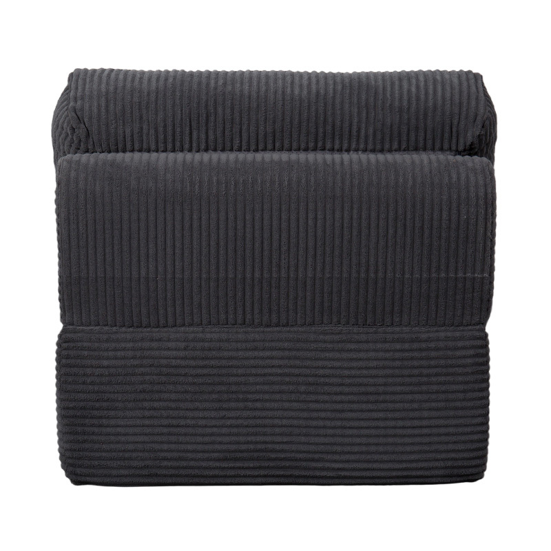 Divano letto pieghevole multifunzionale in schiuma integrale in velluto a coste grigio scuro con schienale ergonomico Divano letto pieghevole multifunzionale in schiuma integrale in velluto a coste grigio scuro con schienale ergonomico